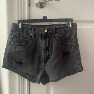 Brand new black denim jean shorts